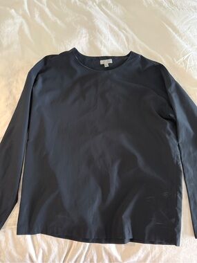 COS Men’s Long-Sleeve Crewneck Shirt - Navy Blue
